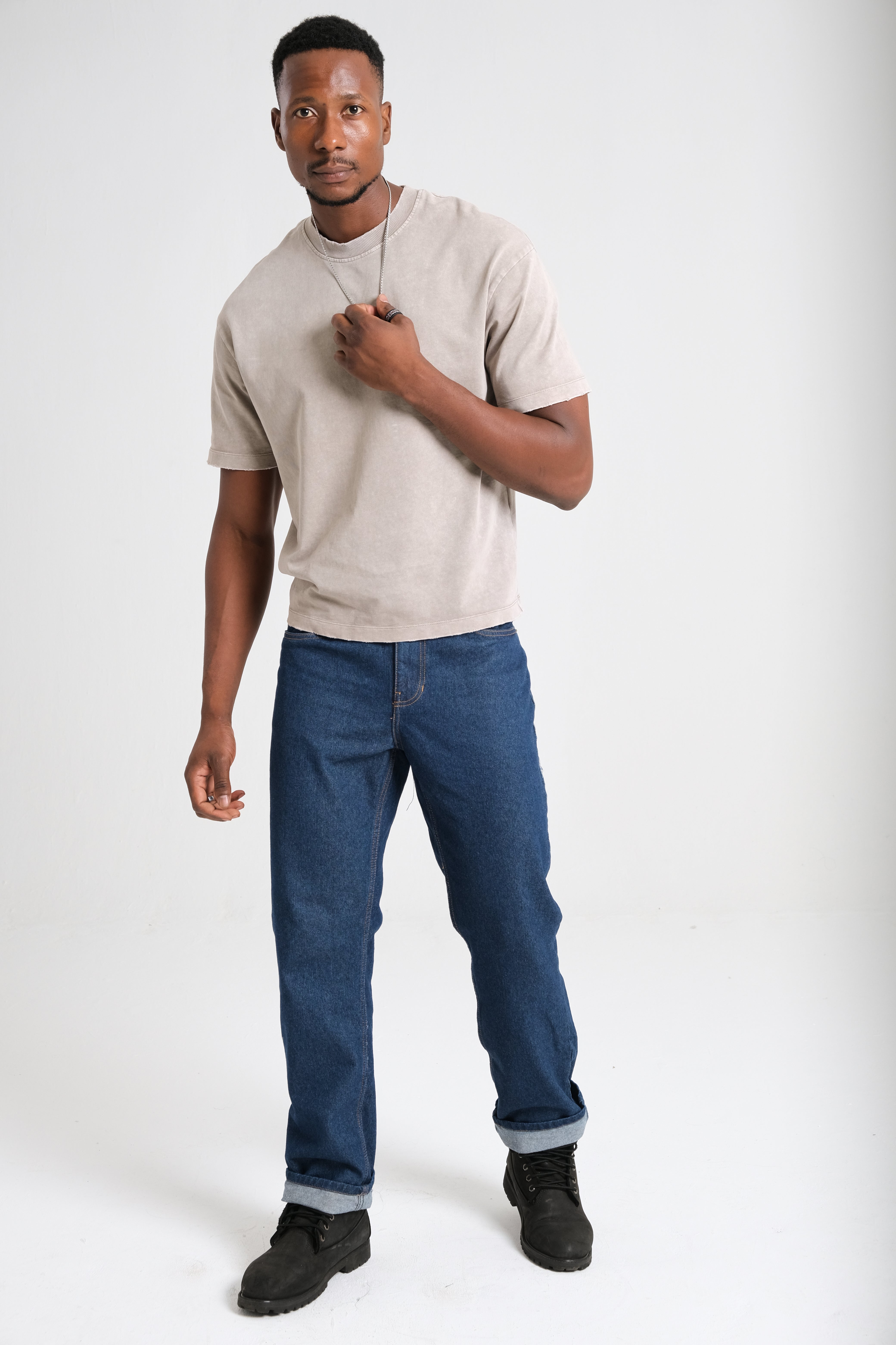Men's straight-leg rigid jeans in indigo wash — Clutch Denim SA